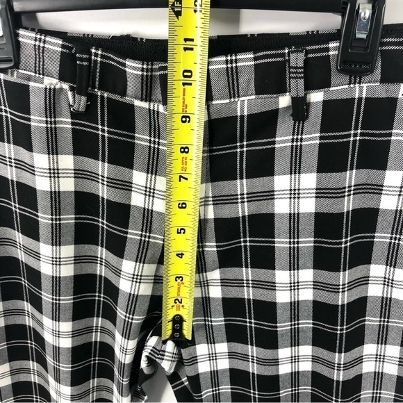 Zara Plaid Pants High Rise Ankle Trousers Size 32 Preppy Academia Punk - Picture 9 of 11
